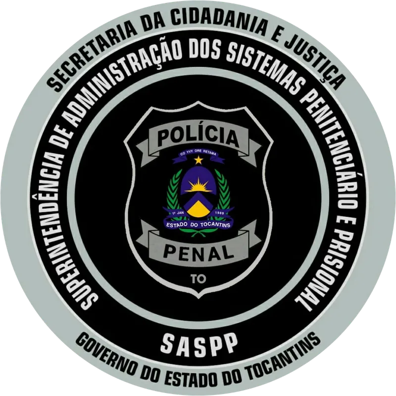 Emblema da Superintendência de Administração dos Sistemas Penitenciário e Prisional (SASPP)